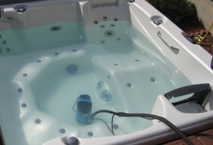 Hot tub draining